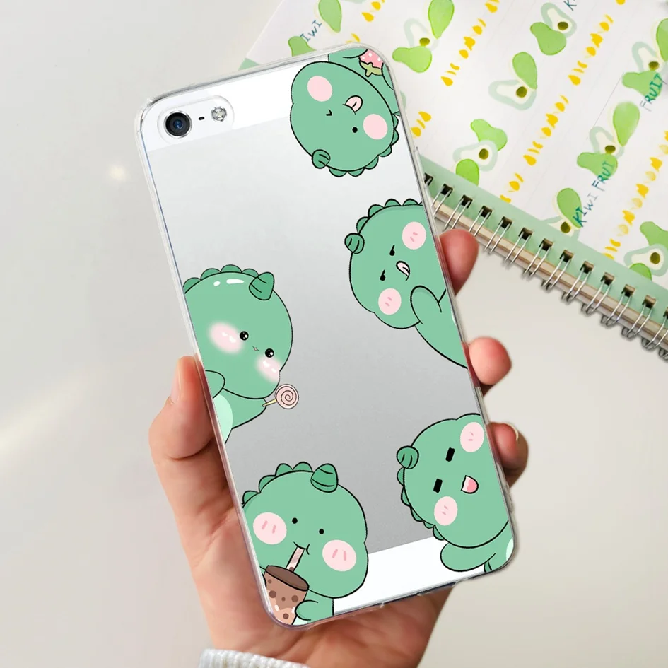Cute Astronaut Clear Silicone Shockproof Phone Case
