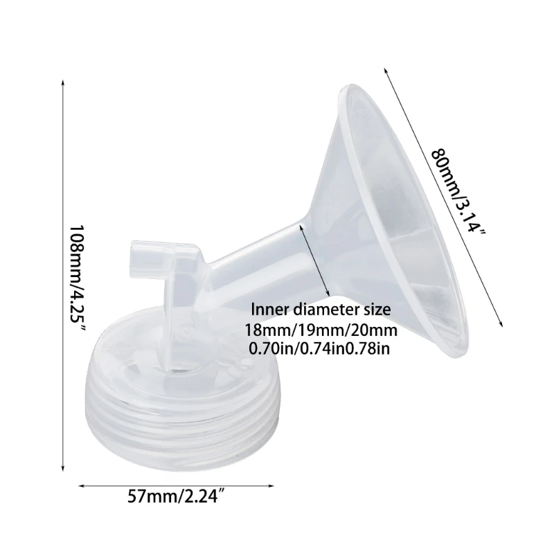 Portable Flange Valves Tube Bottle Backflow Protector 18/19/20mm Breast Part Breast Funnel Connector Durable