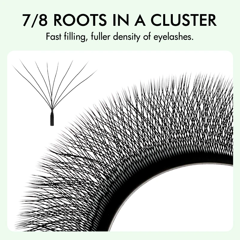 NATUHANA W-Shaped 7D 8D Volume Eyelash Extensions Premade Volume Fans W Shape Lashes Natural Soft False Eyelashes for Makeup