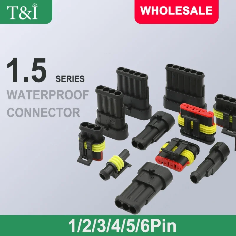 

1.5 AMP series 1P/2P/3P/4P/5P/6P TE car connector DJ7041-1.5-11/21 282080-1 docking terminal waterproof connector