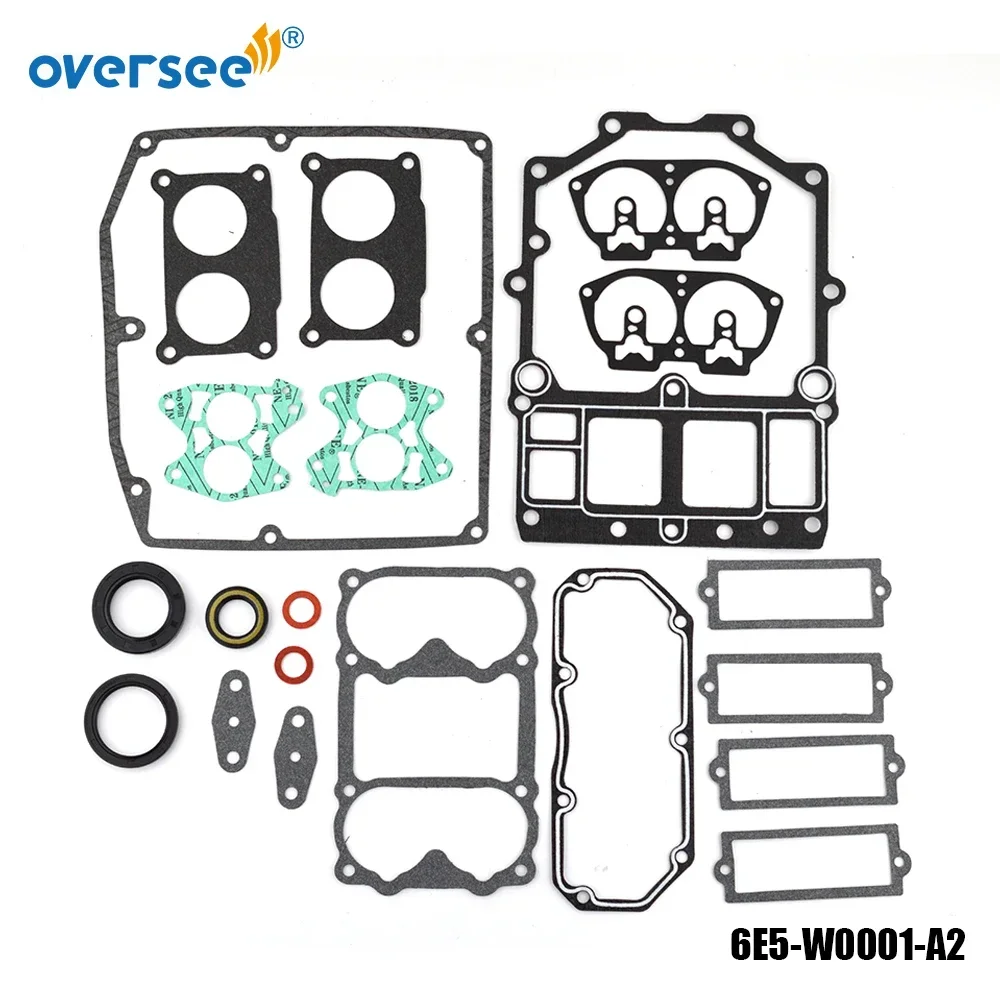 6E5-W0001 Power Head Gasket Kit For Yamaha 2T Outboard Motor V4 15-130HP  6E5-W0001-01  6E5-W0001-A2  6F3-W0001