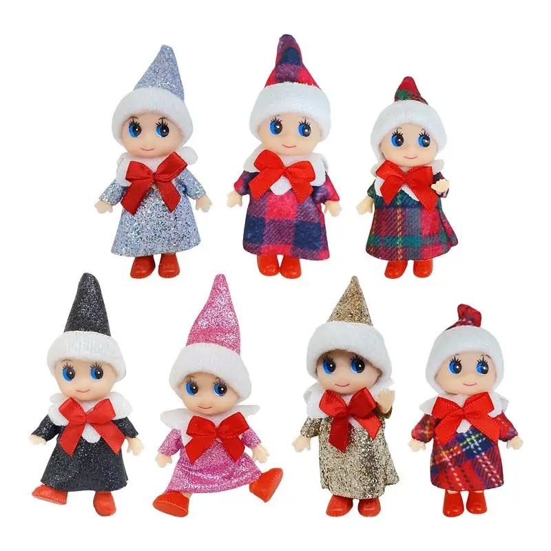 Bébé Elfe De Noë, 7X Poupées Elfe Miniature