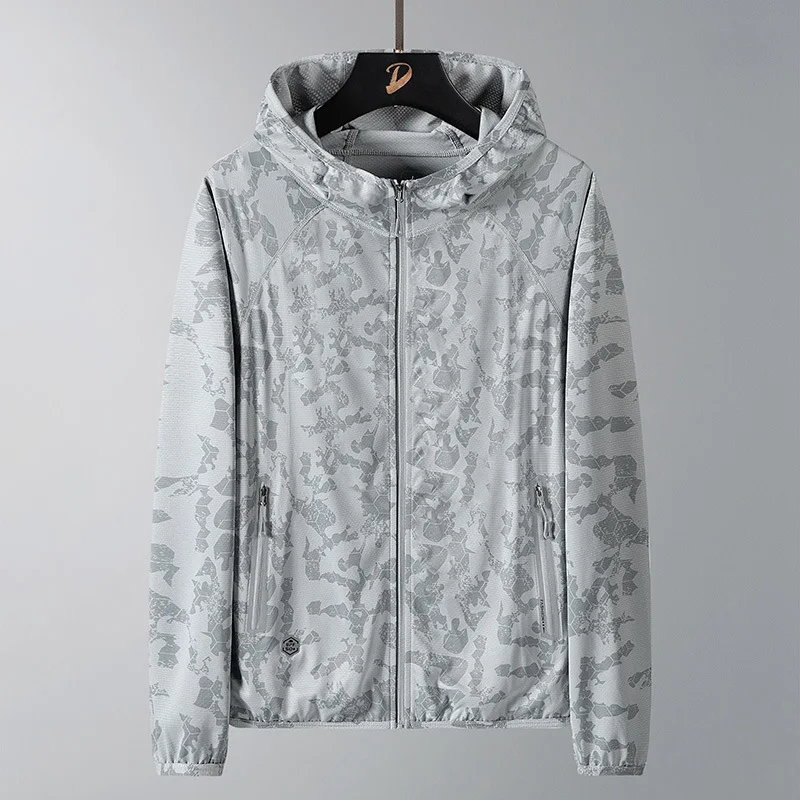 

Camouflage Ice Silk Sunscreen Clothing for Men and Women Summer Thin Coat Skin Clothing Breathable and UV Resistant Couple