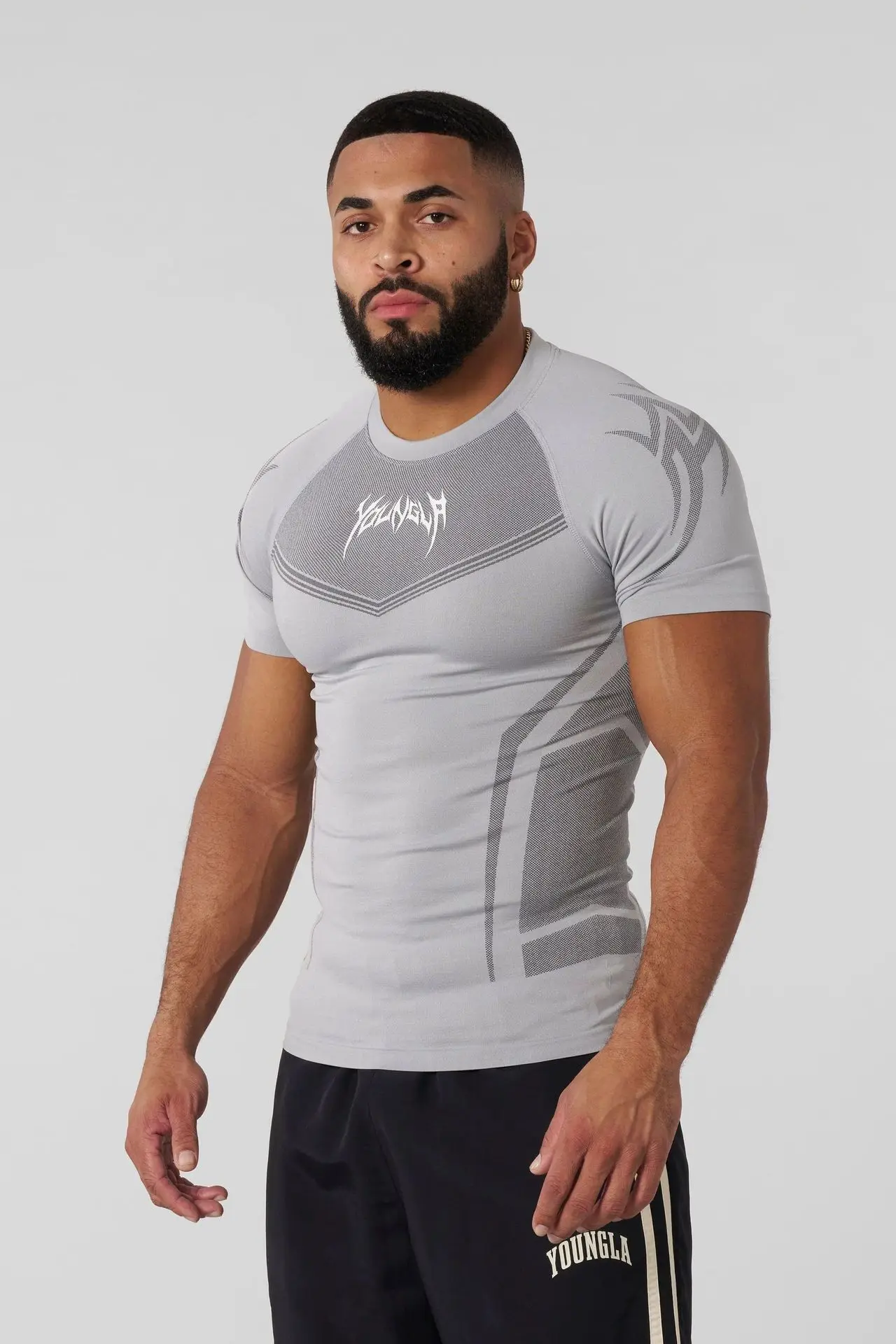 Men's Quick Dry Compression Athletic Tee - Breathable Muscle Fit Workout Shirt