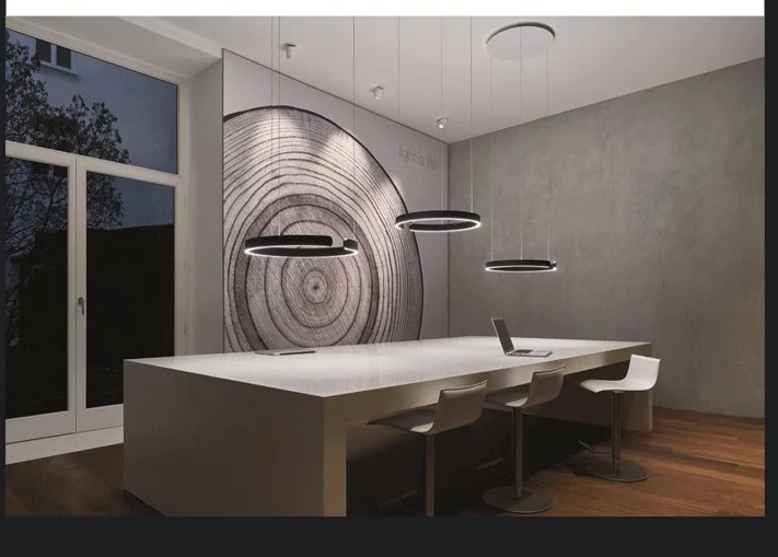 Modern Salon Design Ring Ceiling Chandelier image 11