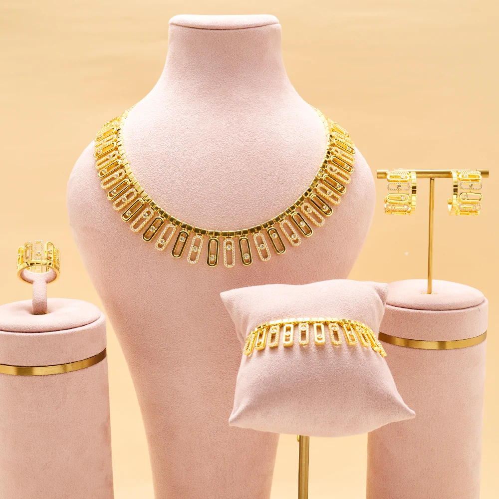 

INJEWELIFE Trendy Jewelry Sets for Women Party Charm Wedding Bridal Engagement Dinner Dress Bride Jewellery Accessories