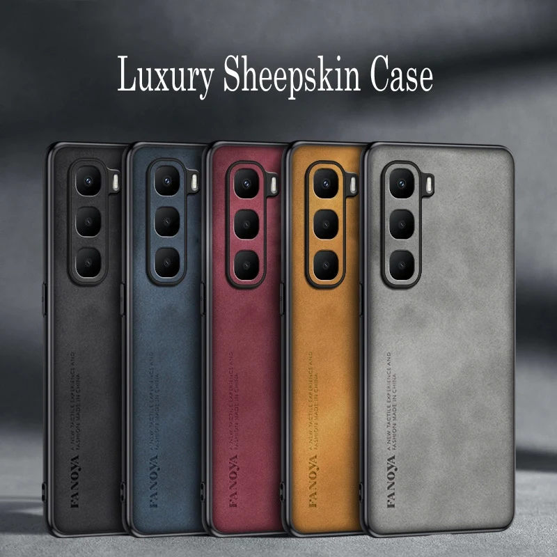 Luxury Sheepskin Leather Shockproof Silicone Phone Case Cover