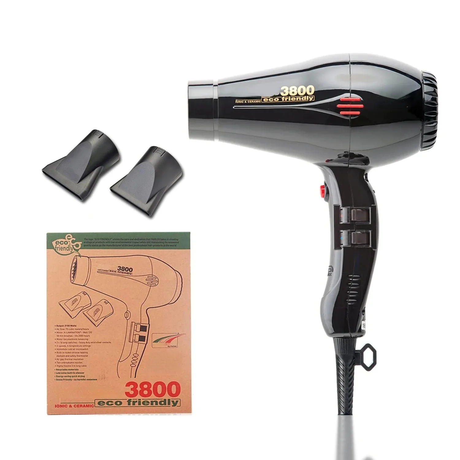 Professional Hair Dryer 1600W Personal Care Home Appliance Negative Ion Ceramic Hot and Cold Wind Blow Dryer Powerful Wind 3