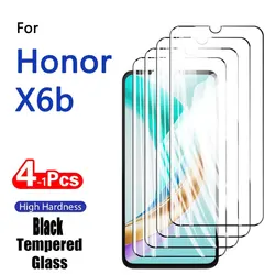 Premium Screen Protector Pack for Honor X6b - 9H Tempered Glass, HD Clarity, Anti - Scratch, Case Friendly (1 - 4pcs) (Black)
