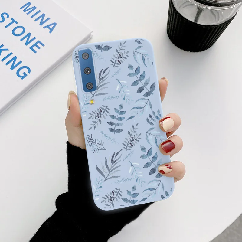 For Samsung Galaxy A7 2018 A750 Case Flower Phone Cases For Samsung A72018 GalaxyA72018 Dinosaur Animal Silicone Fundas Shell silicone case for samsung