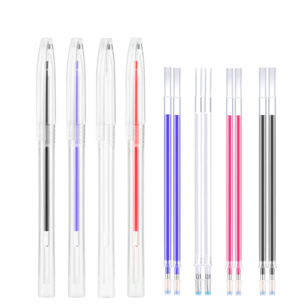 

12Pcs Heat Erasable Pen Case Ink Disappear Fabric Marker Refills for Dressmaking Leather Fabric DIY Patchwork Sewing Tools
