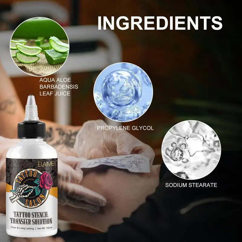 Stencil Transfer Cream 5oz Tattooing Soothing Gel Color Solution For Tattooing Paper