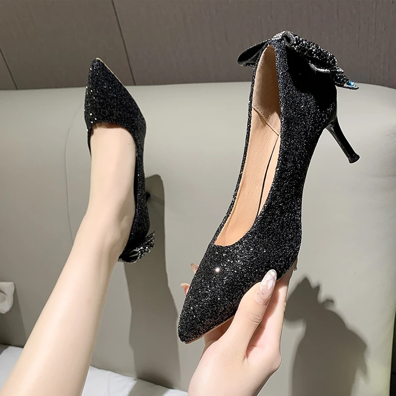 Escarpins Talons Gris Strass Loreinxy - Taille 39 - Chaussures Femme - Occasion