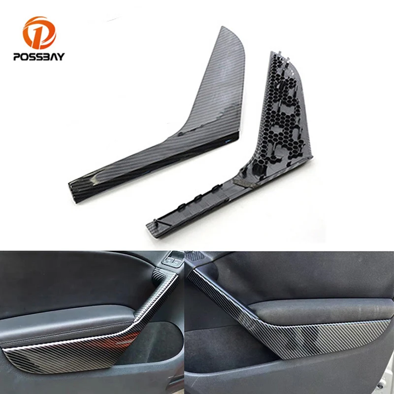 

2Pcs Car Interior Door Handle Cover Trims Carbon Fiber Styling 5K4868039A 5K4868040A for VW Golf 6 MK6 2009 2010 2011 2012 2013