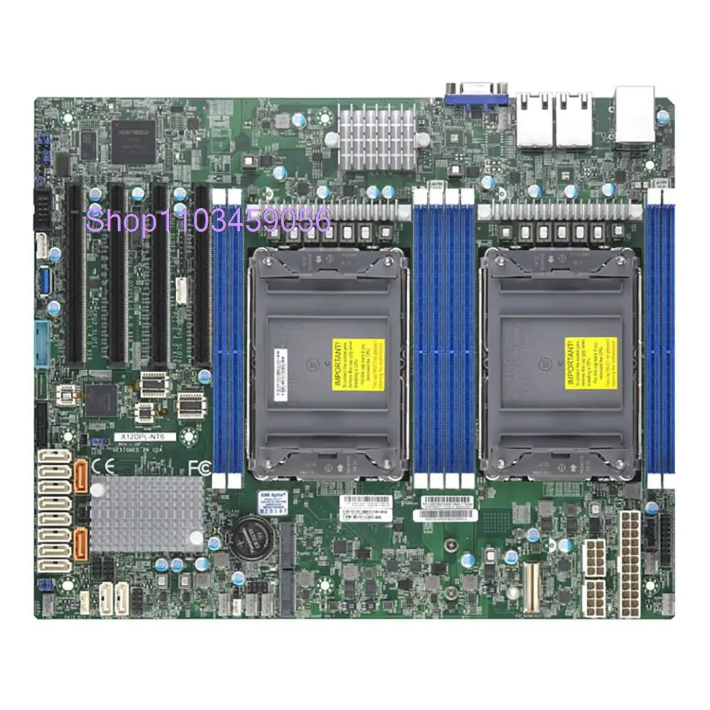 

Dual-Way IPFS Server Motherboard C621A DDR4-3200MHz 256GB LGA-4189 ATX For Supermicro X12DPL-NT6