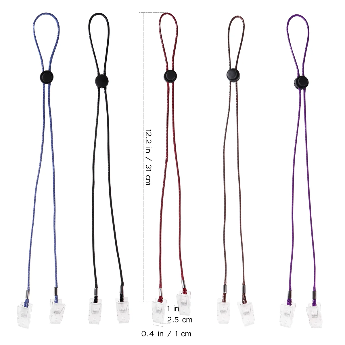 Suministros de clínica para el hogar, cadena Flexible para servilletas, babero, cordón, Clip para servilletas, 5 piezas