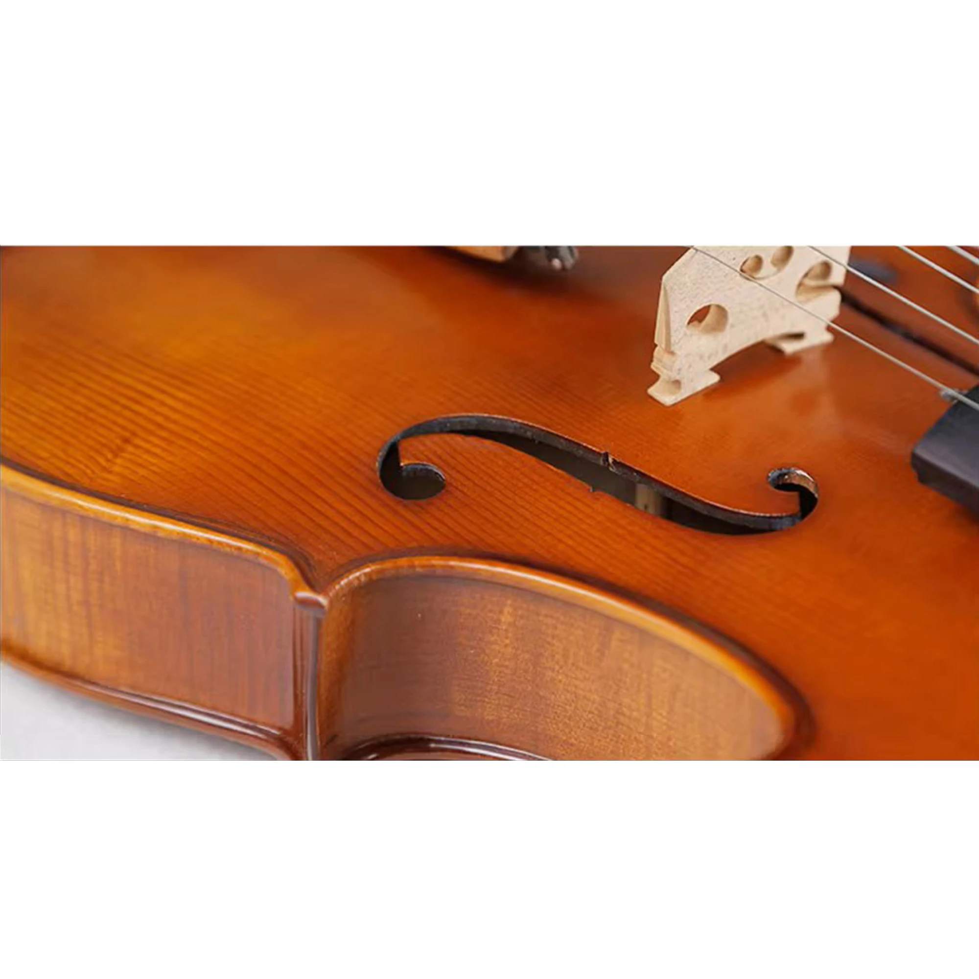 Handmade Antique Viola with Piano Case and Strings Maple, Natural Flame Matte String Instrument Viola 15-16inch