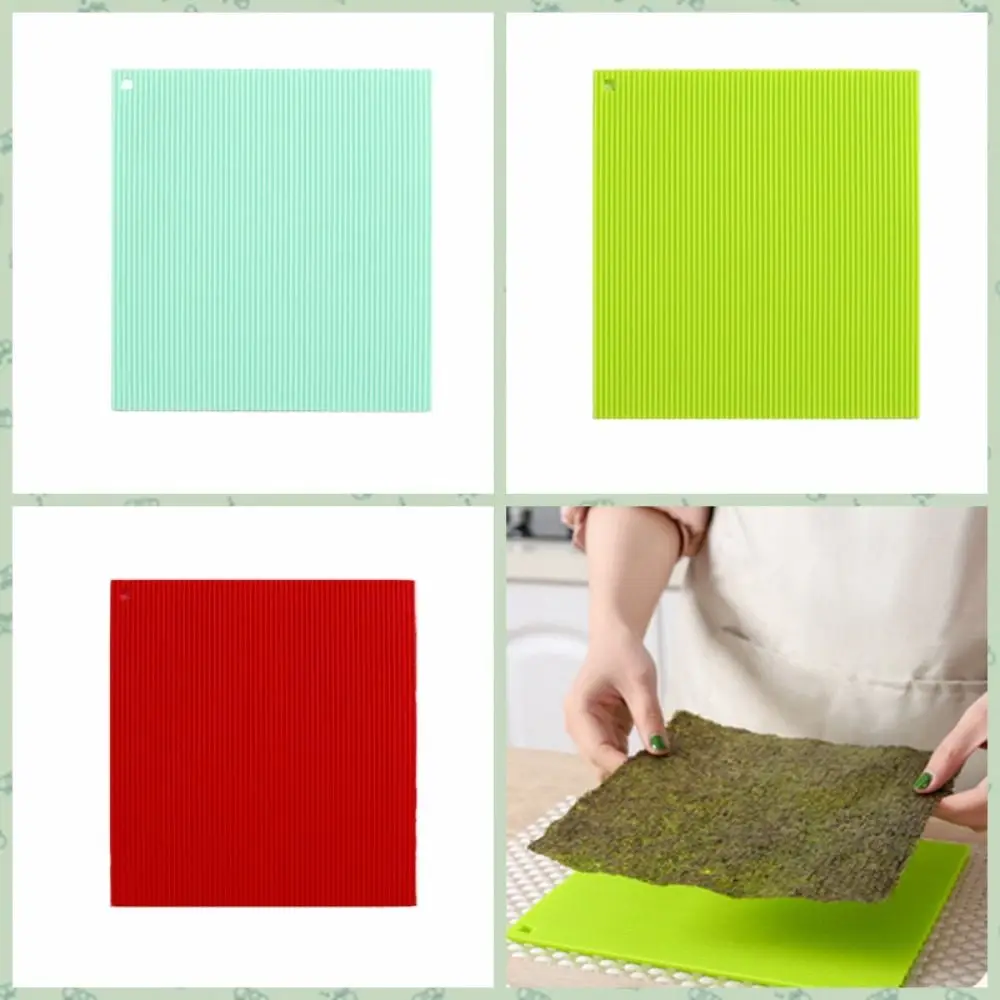 Tappetini Per Sushi In Silicone Riutilizzabili Materiale Professionale Per Uso Alimentare Rullo Per Sushi Maker Square Hangable Cake Roll Pad Giappone