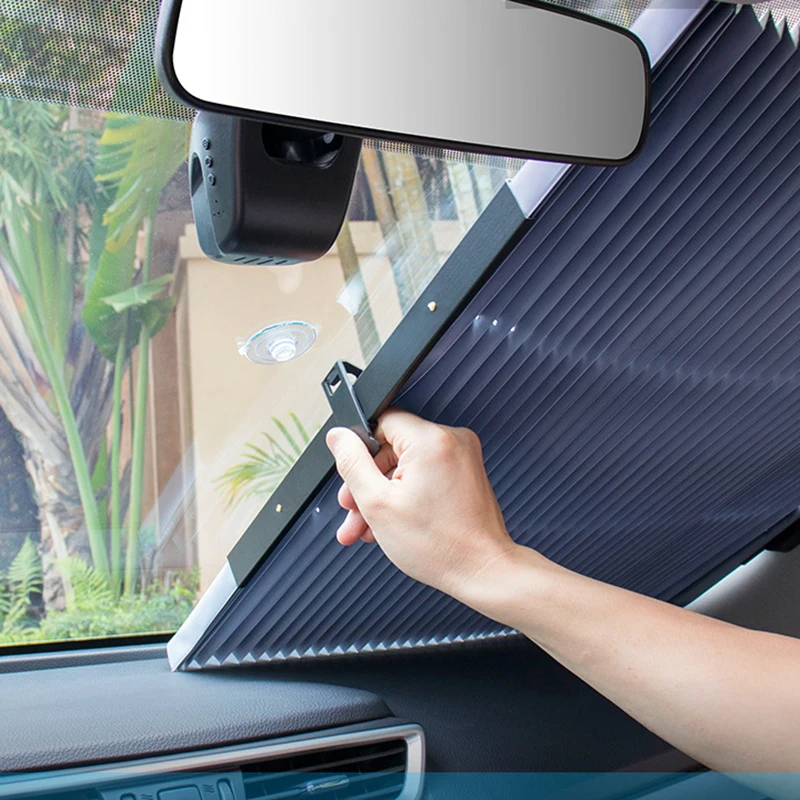 Auto Windschutzscheibe Sonnenschutz Automatische Verlängerung Auto  Abdeckung Fenster Sonnenschirm UV Sonnenblende Protector Vorhang  46CM/65CM/70CM - AliExpress