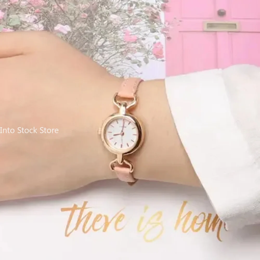Kleine runde Zifferblatt Uhr für Frauen Luxus uhren Mädchen Quarz Armbanduhr Mode Geschenke Armband reloj mujer rosa relogio feminino