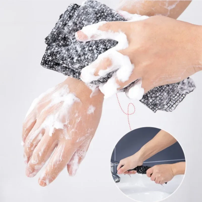 Rubbing Washcloth Bath Nylon Towel Brush for Back Towels Exfoliating Scrub Shower Sponge Body Bathroom Accessories 4