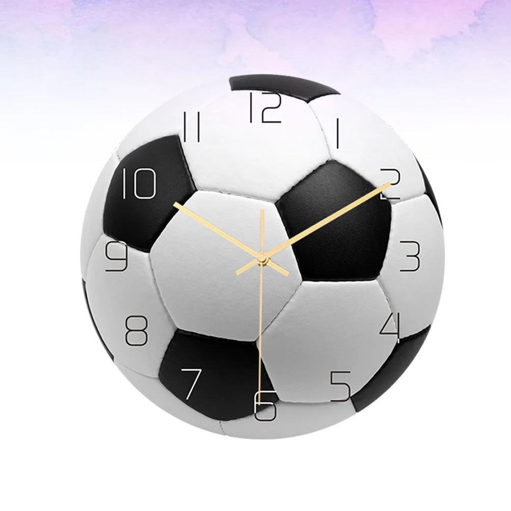 

Wall Soccer Clock Football Wall Clock Sport Soccer Ball Print Round Acrylic Wall Clock Silent Non Ticking Art Painting