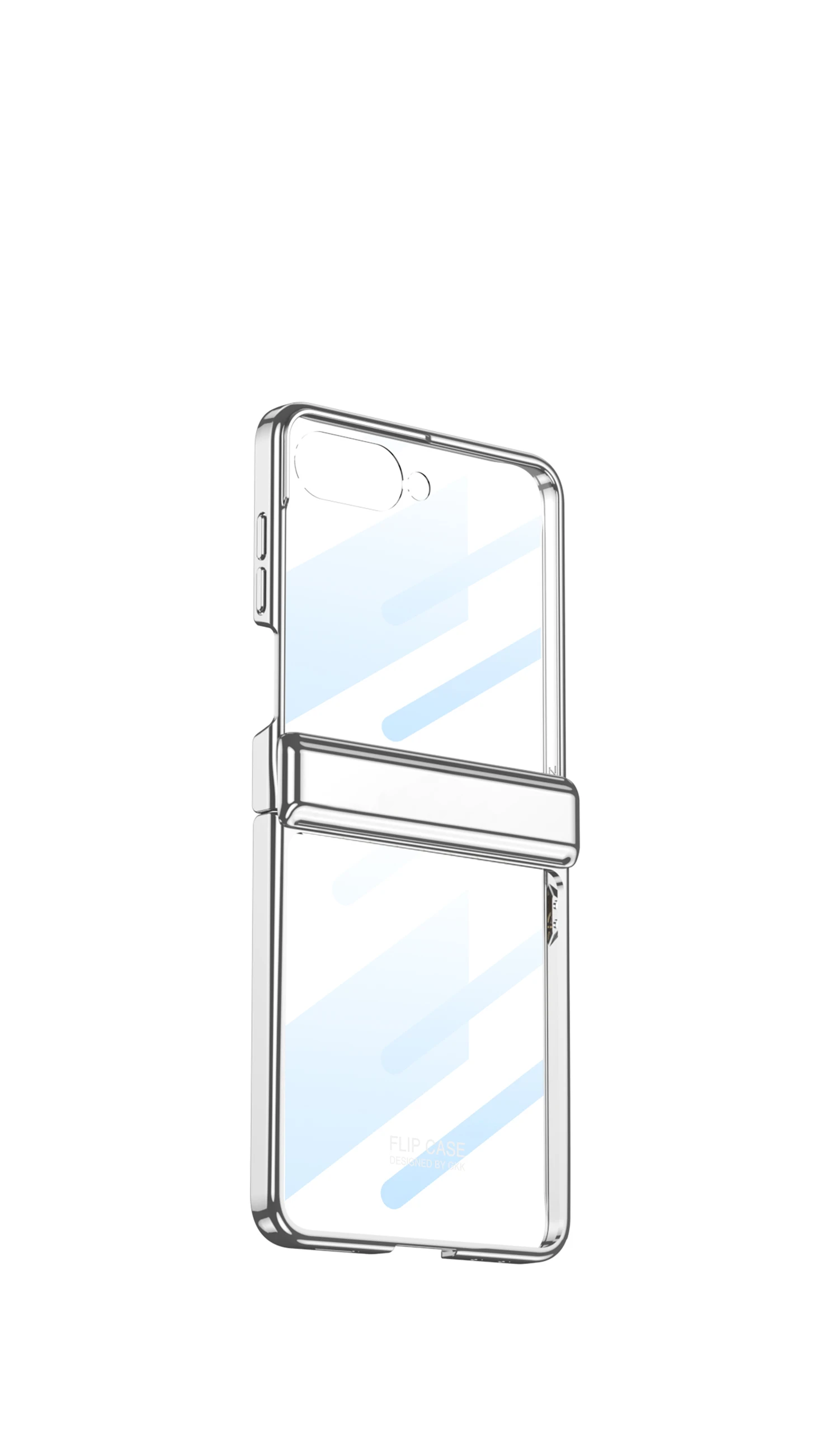 Magnetic Hinge Plating Clear Case for Samsung Galaxy Z Flip 7 6 Outer Screen Pro
