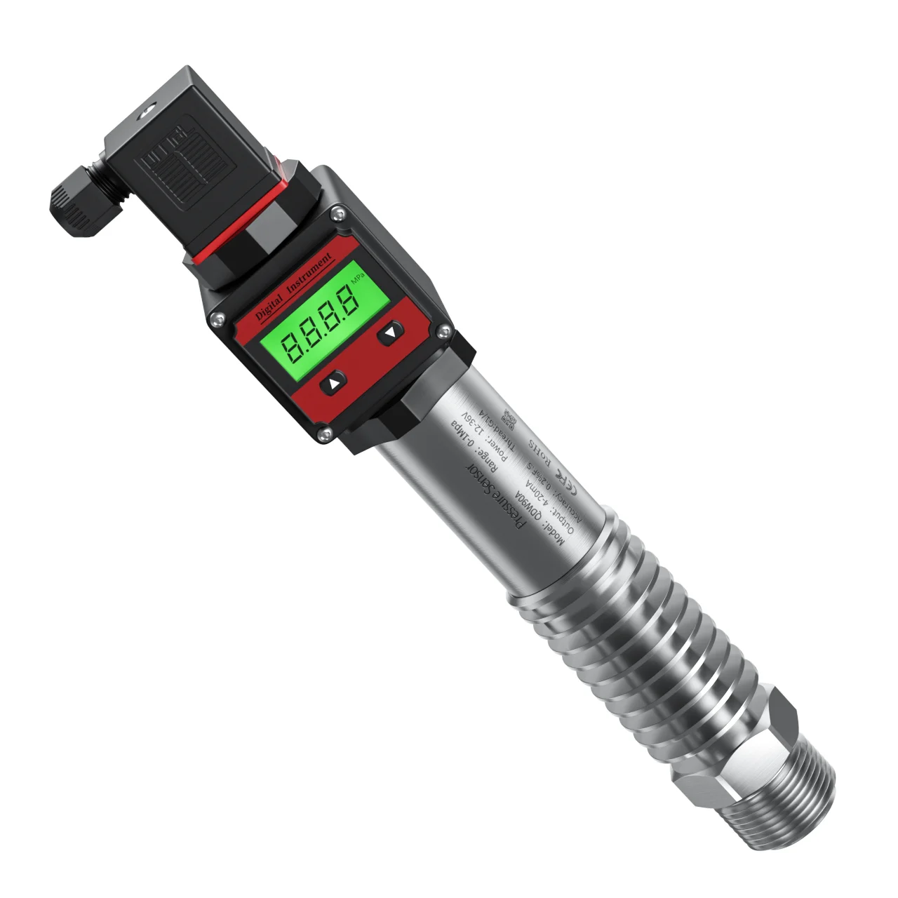 200℃ 1bar 16bar 25bar 1.6Mpa LCD display High Temperature Pressure Transmitter 4-20mA 0-10V Pressure Sensor Transducer