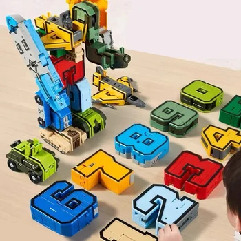 Robot Trasformabili, Action Figure, Modellini di Auto, Numeri, Lettere, Alfabeto, Matematica, Giocattoli Educativi per Bambini