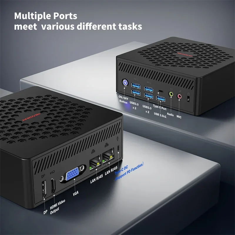 SZBOX X15 Fanless N150 Mini PC Twin Lake N150 Mini Computer Windows 11 Pro DDR4 16GB RAM 512GB NVMe SSD 4K WiFi 6 BT5.2 3
