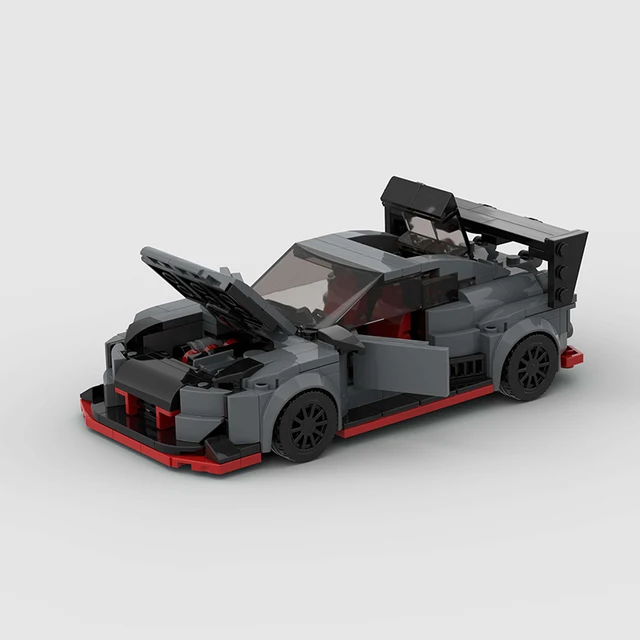 MOC GT-R R35 Famous Supercar Racing Sports Car Vehicle Speed Champion Racer Building Blocks Brick Creative Garage Toys For Boys 3