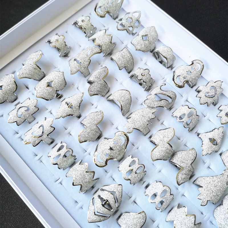 Женское Винтажное кольцо с резным цветком, 30 шт./лот