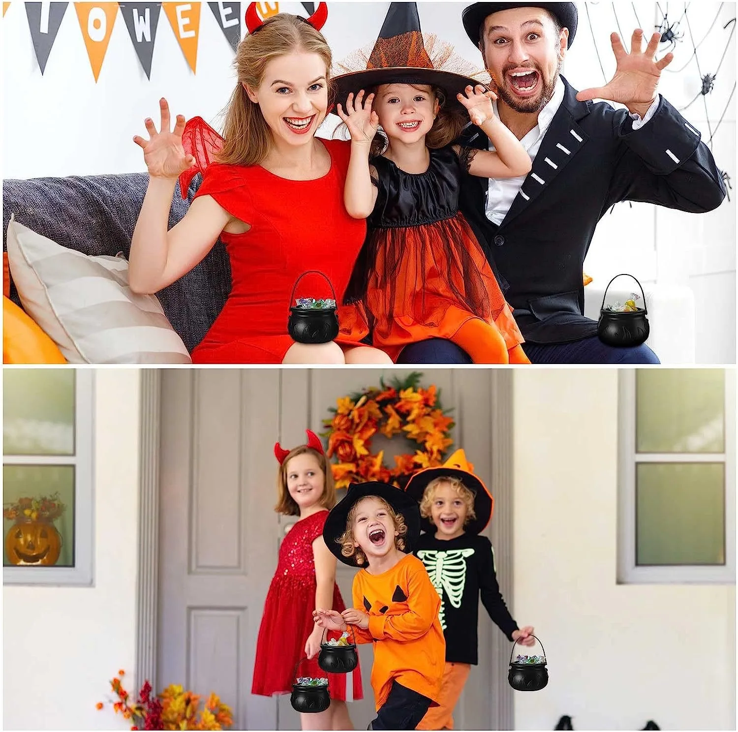 3/9pcs Halloween Dekoration Hexe Süßigkeiten Schalen Innen häuser Küche Party Dekoration mit Rack Halloween Festival Ornamente – Detail 5