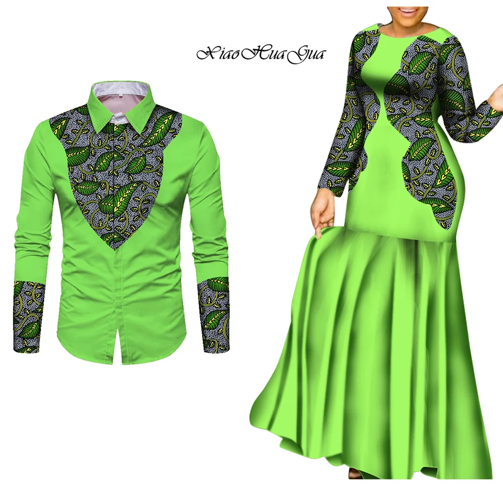 African Clothes for Couple African Clothing for Lovers Men's Women's Long  Party  Porpop