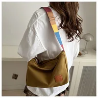 Sac à bandoulière grande capacité pour femme, style coréen 2026, tendance, unique, élégant, couleur unie, sac fourre-tout de boutique 1
