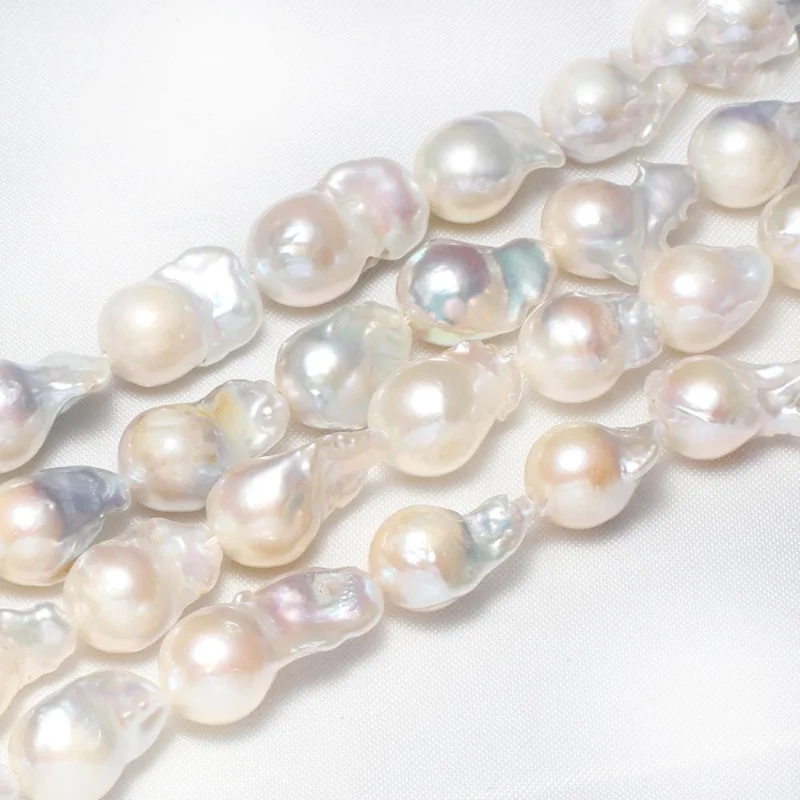 11-13mm Cultured Baroque Freshwater Pearl Beads Aa Natural White For Making Jewelry Diy Necklace Bracelet Earrings Accessories