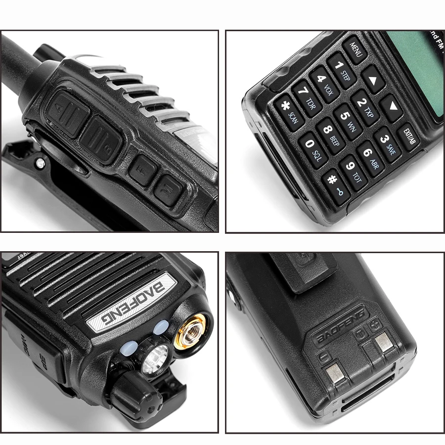 High Power 8W Baofeng UV-82 Walkie Talkie UV82 Dual Band VHF UHF FM Transceiver 10KM Long Range Hunting Two Way Ham CB Radio 6