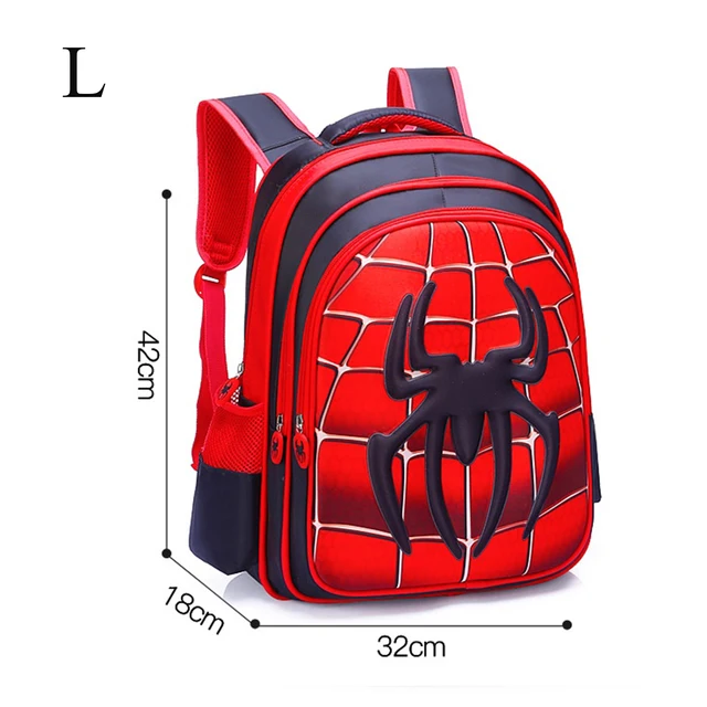 Three dimensional cartoon spider school bag set for children