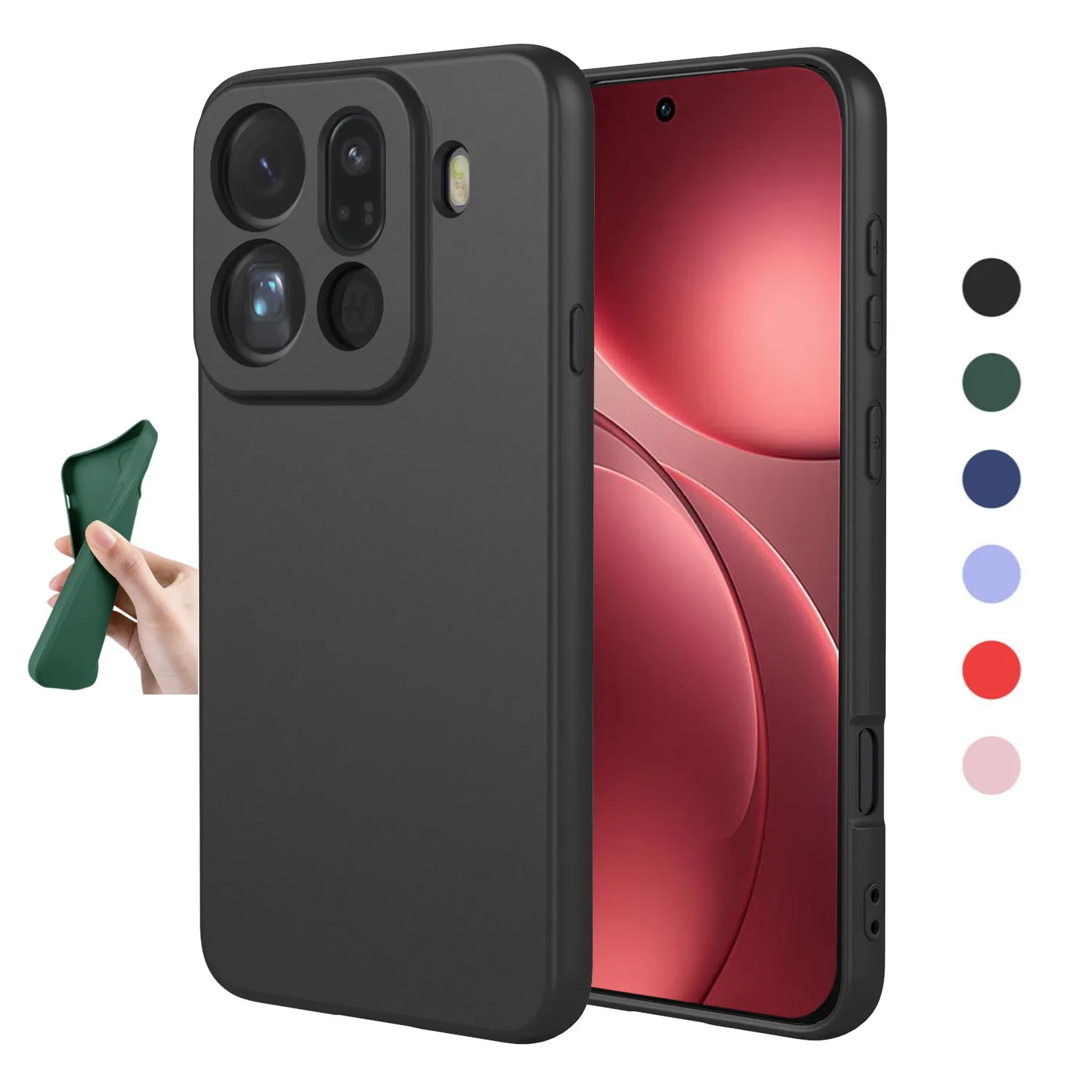 Enhanced Liquid Silicone Protective Case - Soft and Flexible TPU Cover