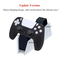 IVYUEEN Studded Protective Cover Skin for PlayStation 5 DualSense PS5 Controller Silicone Gamepad Case ThumbSticks Grips 4