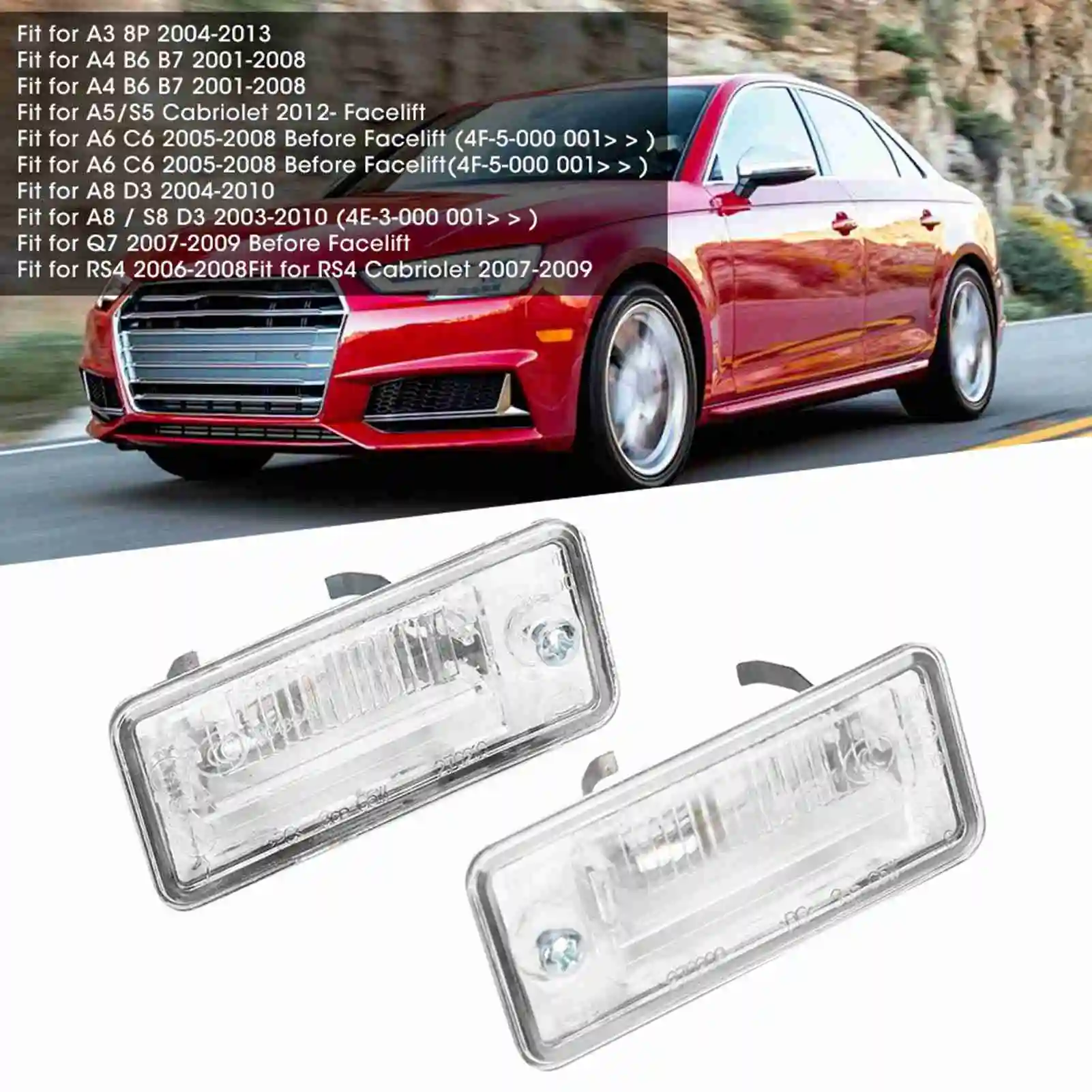 License Plate Light Pair of License Plate Light 8E0807430A