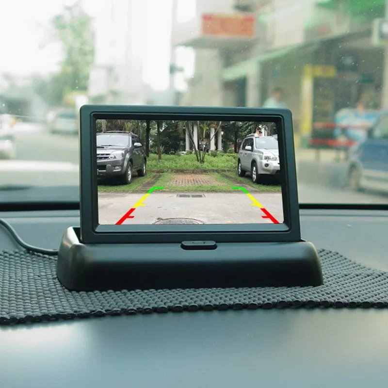 Monitor HD da 4.3/5 Pollici per Auto, Display LCD Pieghevole per Parcheggio, Telecamera di Retromarcia per Veicoli, Camion, Furgoni, Camper - immagine 5