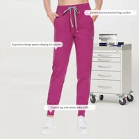 Scrub Jogger Pant Women Medical Nurse Work Bottoms Wholesale Slim Fit Stretch Health Service Nursing Trousers Clinic Doctor Pant - Image 2