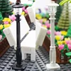 Marumine MOC Bricks Retro Street Light Lamp 10PCS City Park Road View Building Blocks Assembles Particles Parts 11062 4740 3626 6