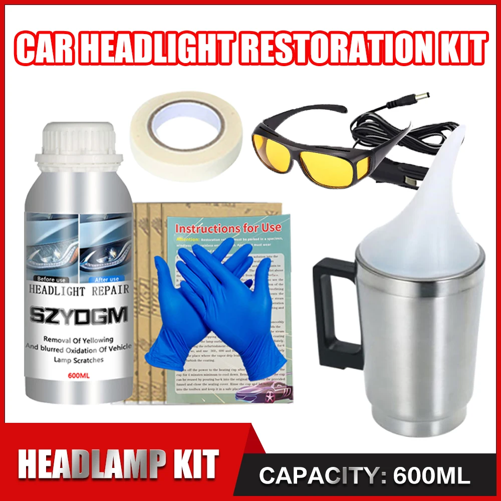HeadlampChemicalPolishingKitHeadlightsLiquidPolymerRepairFluid