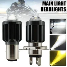 1PCS CSP 10000Lm H4 LED Moto BA20D LED Moto Motorcycle Headlight Bulbs Lens Yellow Hi Lo Lamp Motorbike Headlight Lamp Wholesale