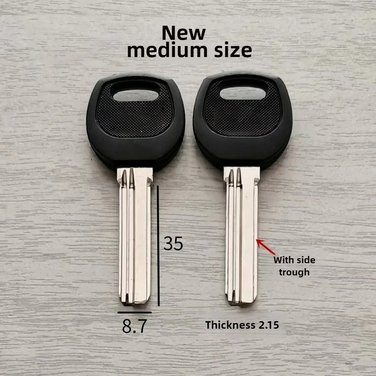 5PC Long, Medium, and Short New Baili with Edge Groove Key Embryo, Perforated Right Groove Key Embryo