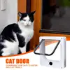 Cat Flap Door Pet Door Easy Set-Up 4 Ways Locking Weatherproof Convenient Safe Cat Doors Pet Supplies For Window Cabinets Walls 4