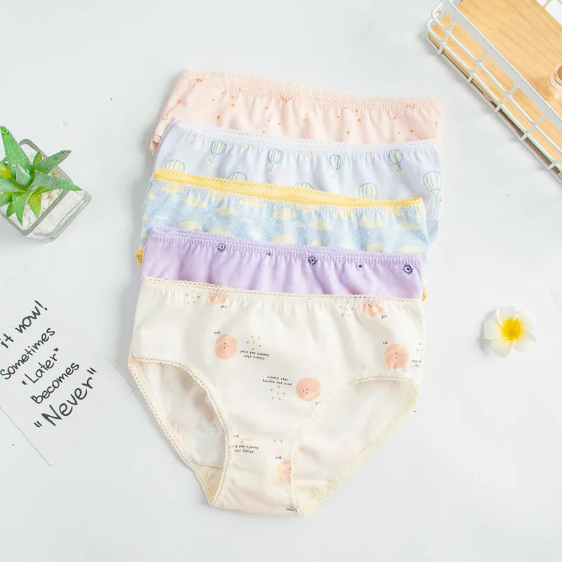 6 قطعة/الوحدة الاطفال الملابس الداخلية طفل الفتيات سراويل القطن الأزهار طباعة الصغار السراويل ملخصات لطيف طفل سراويل الأطفال السروال