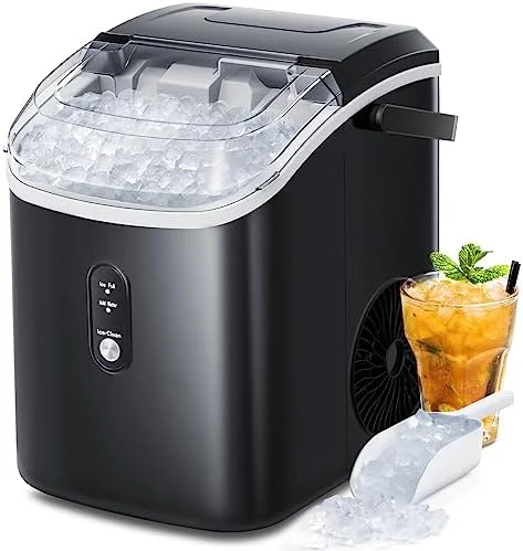 HECMAC Nugget Ice Maker Countertop, 44 lbs/Day, Chewable Ice Maker, Rapid  Ice Release in 10 Mins, Self-Cleaning, Stainless Steel - AliExpress